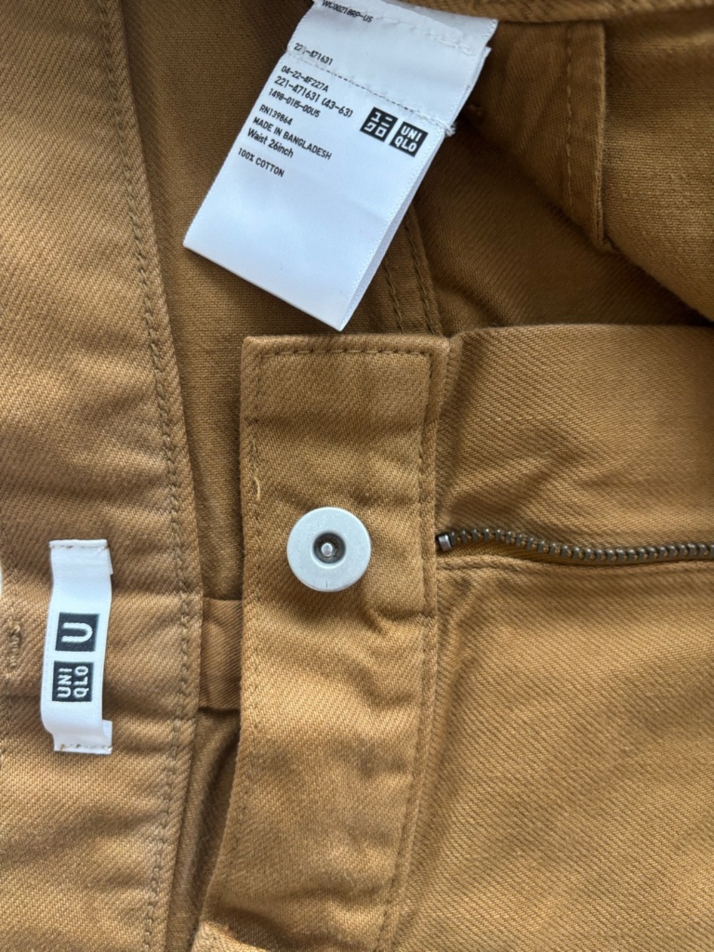 UNIQLO 100% Cotton pants in Caramel Brown - Picture 2 of 6